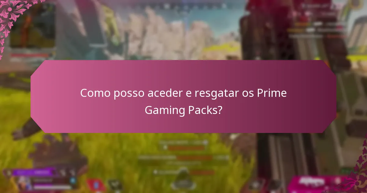 Que conteúdo temático está incluído nos Prime Gaming Packs?