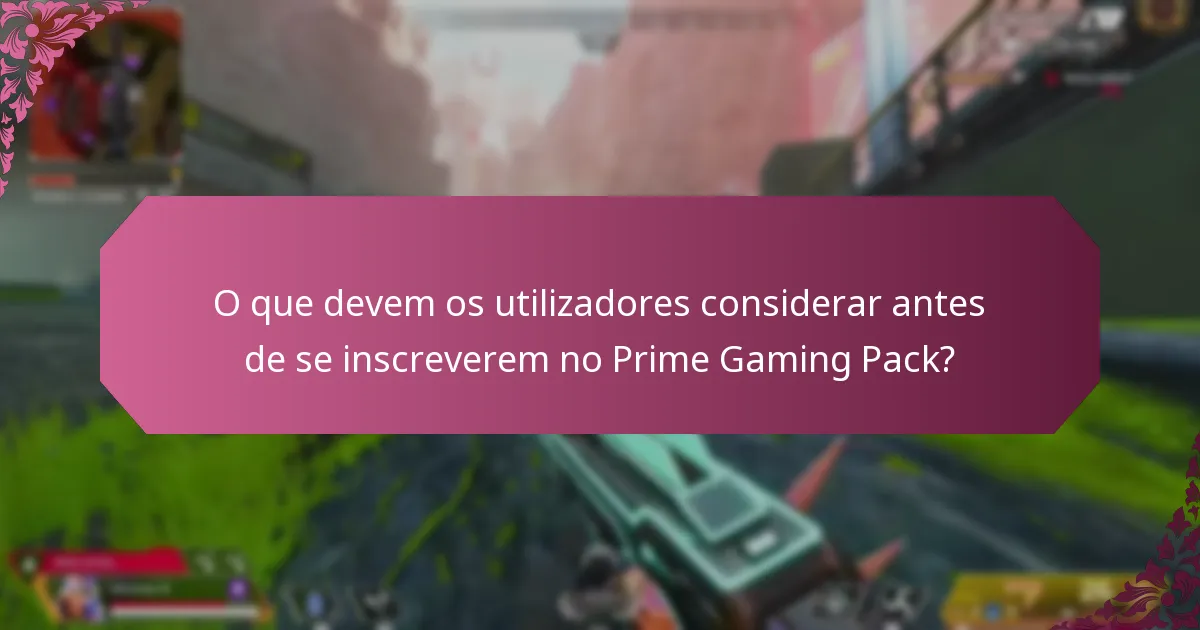 Como se compara o Prime Gaming Pack a outros serviços de jogos?