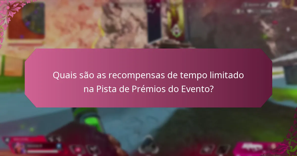 Quais são os detalhes do evento associado à Pista de Prémios?
